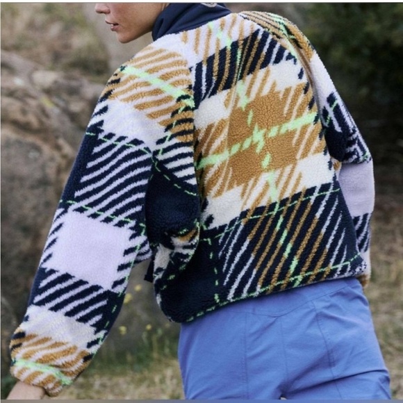 Plaid Fleece Pullover Jacket NWT Hit the Slopes Fleece - Picture 4 of 5